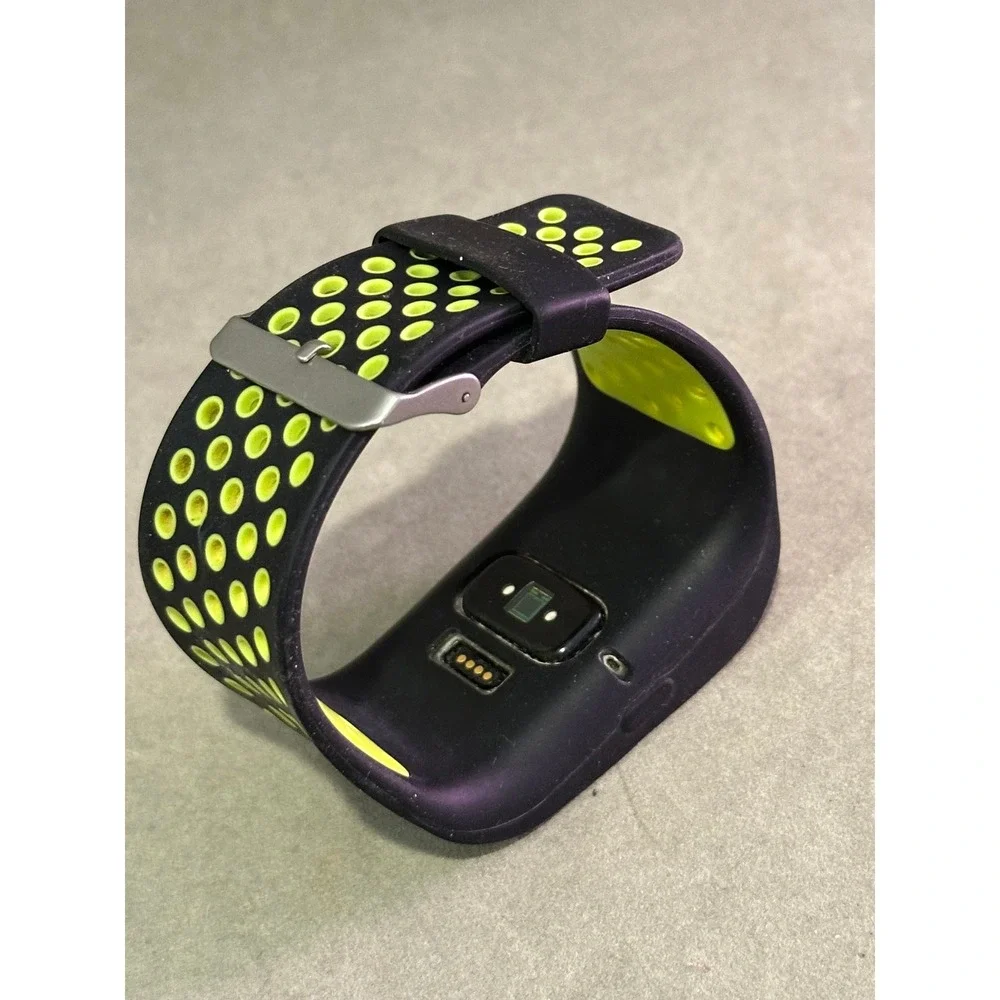 Fitbit Surge Black and Lime Green Fitness Tracker with Perforated Silicone Band